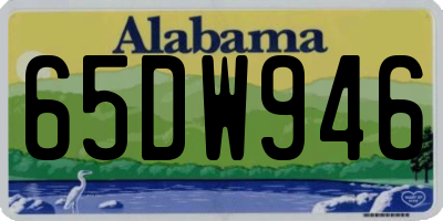 AL license plate 65DW946