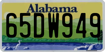 AL license plate 65DW949
