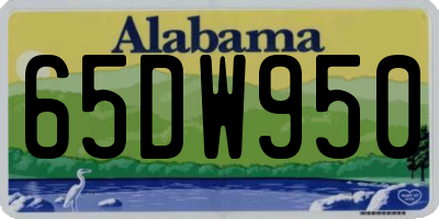 AL license plate 65DW950