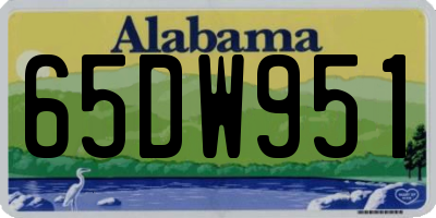 AL license plate 65DW951