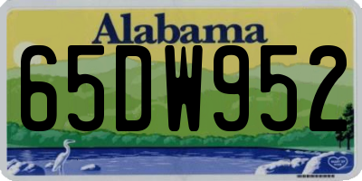 AL license plate 65DW952