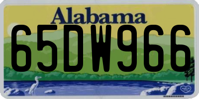 AL license plate 65DW966