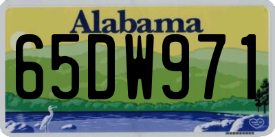 AL license plate 65DW971