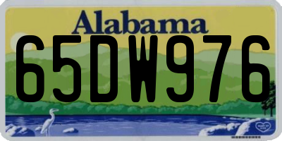 AL license plate 65DW976