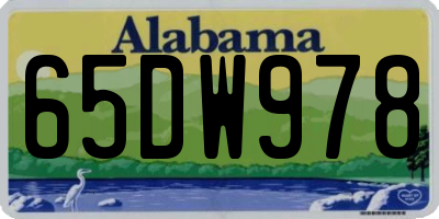 AL license plate 65DW978