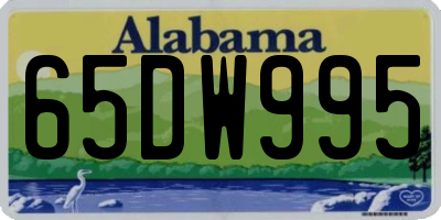 AL license plate 65DW995
