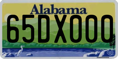 AL license plate 65DX000