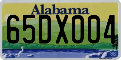 AL license plate 65DX004
