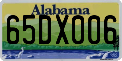 AL license plate 65DX006