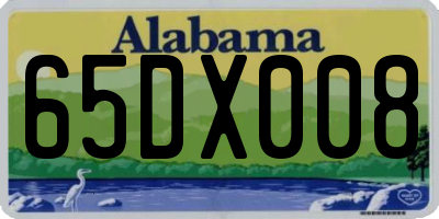 AL license plate 65DX008