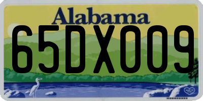 AL license plate 65DX009