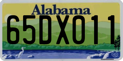 AL license plate 65DX011