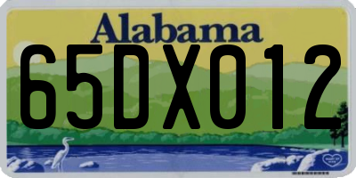 AL license plate 65DX012