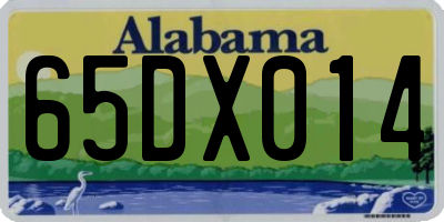 AL license plate 65DX014