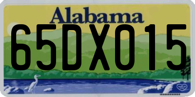 AL license plate 65DX015
