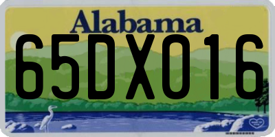 AL license plate 65DX016