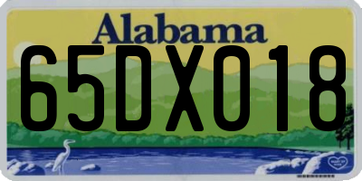 AL license plate 65DX018