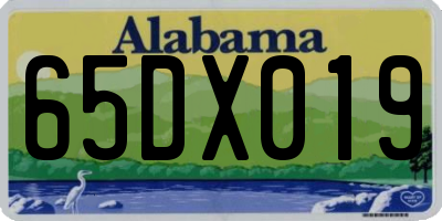 AL license plate 65DX019