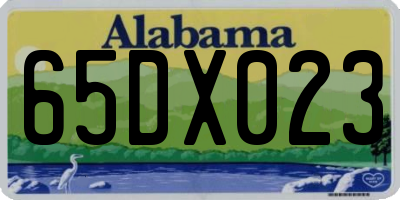 AL license plate 65DX023
