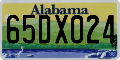 AL license plate 65DX024