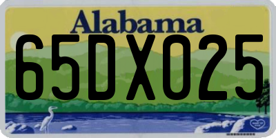 AL license plate 65DX025