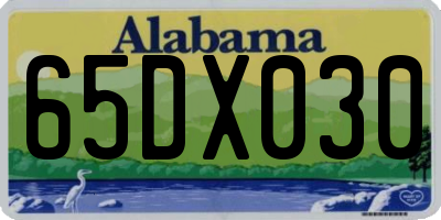 AL license plate 65DX030