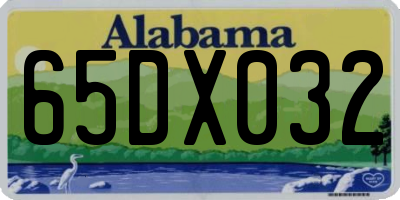 AL license plate 65DX032