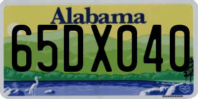 AL license plate 65DX040