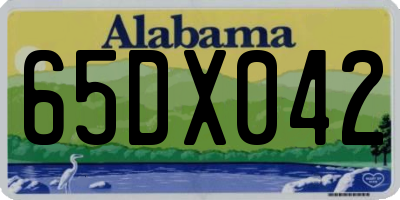 AL license plate 65DX042
