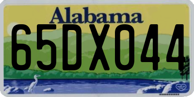 AL license plate 65DX044