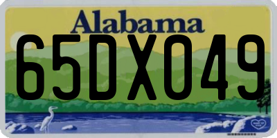 AL license plate 65DX049