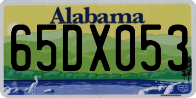 AL license plate 65DX053