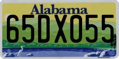 AL license plate 65DX055