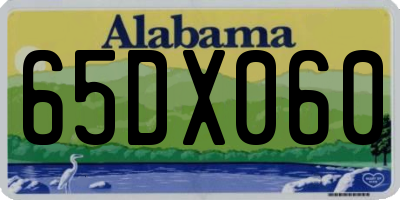 AL license plate 65DX060