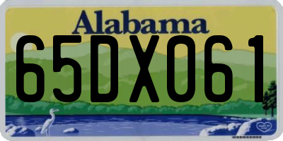 AL license plate 65DX061
