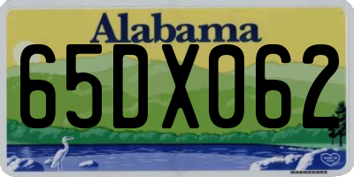 AL license plate 65DX062
