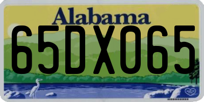 AL license plate 65DX065