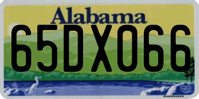AL license plate 65DX066