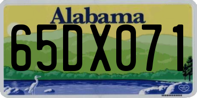 AL license plate 65DX071