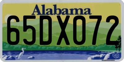 AL license plate 65DX072