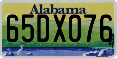 AL license plate 65DX076