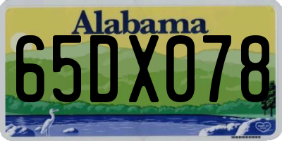 AL license plate 65DX078