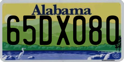 AL license plate 65DX080