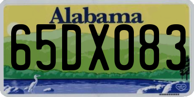 AL license plate 65DX083