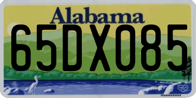 AL license plate 65DX085