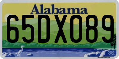 AL license plate 65DX089