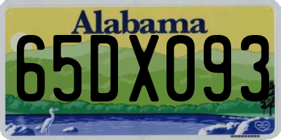 AL license plate 65DX093
