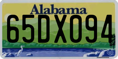 AL license plate 65DX094