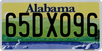 AL license plate 65DX096
