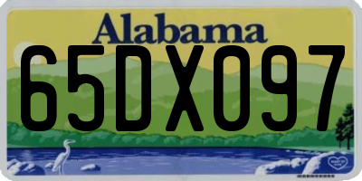 AL license plate 65DX097